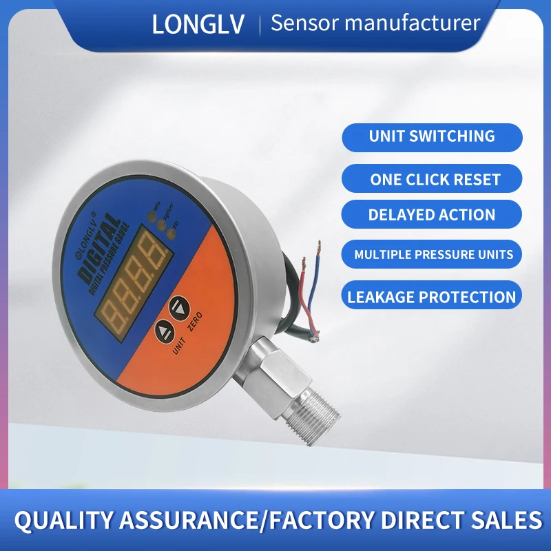 LONGLV YL-810E عالية الدقة للصدمات ذكي قياس الضغط الرقمي الآلات الهيدروليكية الأتمتة الصناعية