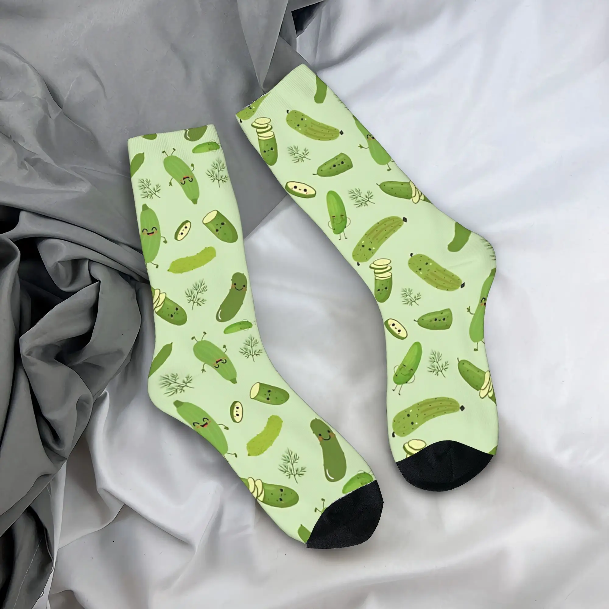Cute Pickles Assortment   Socks Winter Cucumber  Stockings Gothic Men's Breathable Socks Graphic Climbing Anti Skid Socks