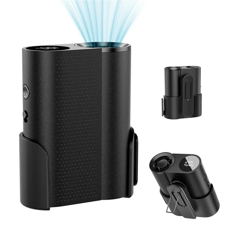 Waist-Hanging Fan Mini Fan Outdoor 100-Speeds High-Speed Wind Portable Power Ultra-Long Battery