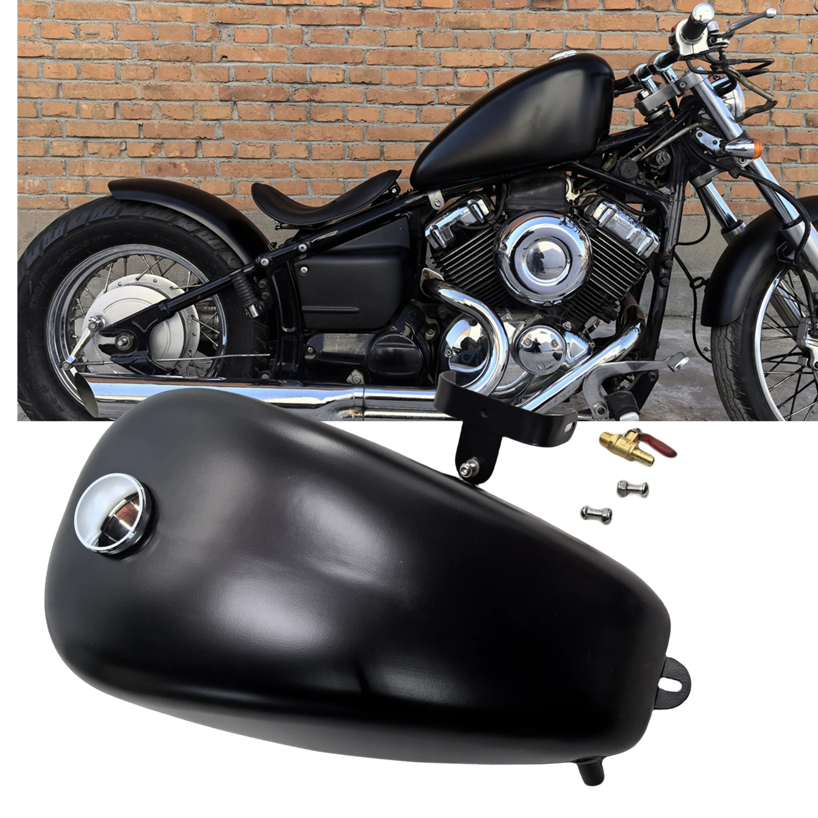 

For YAMAHA DRAGSTAR 400 650 1996-2009 13L Motorcycle Petrol Gas Fuel Tank