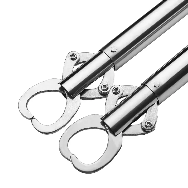 Howell New Extended Stainless Steel Fish Gripper 45cm 80cm Heavy-Duty Trolling Fishing Bass Fish-Friendly Secure Clamping Tool