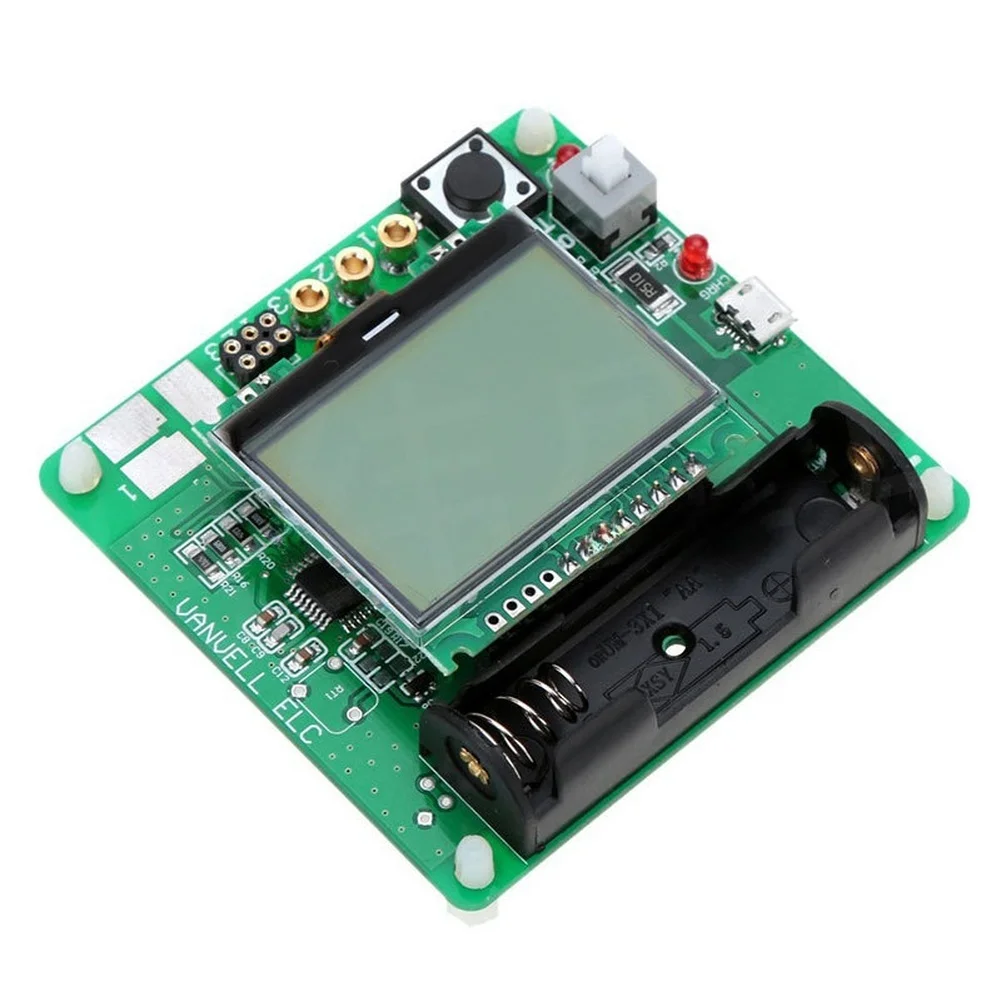 Electronic Component Tester for Transistor MOSFET JFET Diode Identification LCD Backlit Screen USB or 3.7V For Battery Power