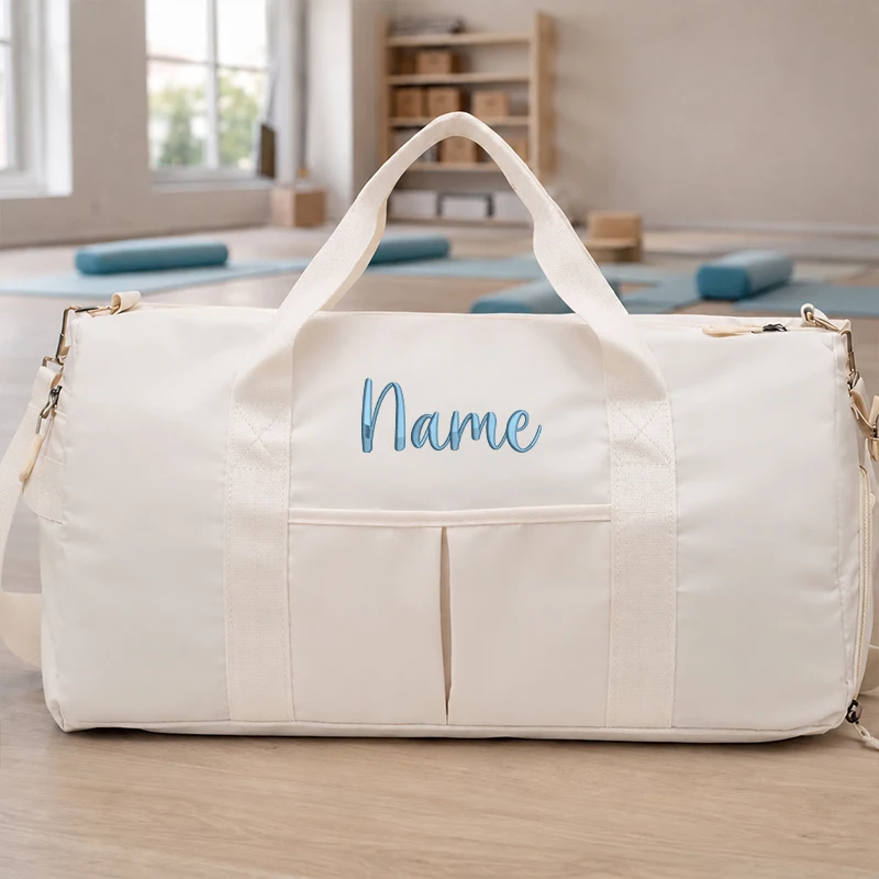 Sac de sport personnalisé pour fille et garçon, broderie de nom, idéal pour l'école, le camping, les activités, les voyages de nuit, les week-ends, cadeau