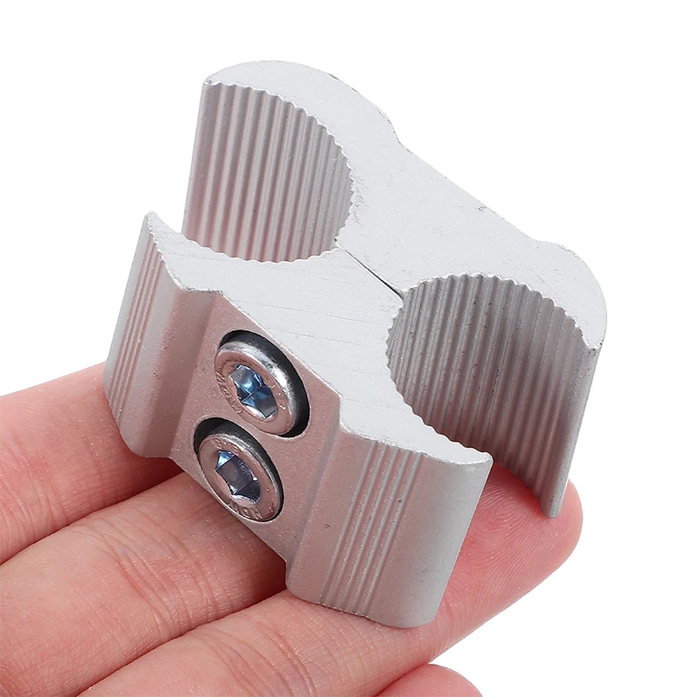 

2pcs Wheelchair Accessories Black Aluminum Alloy Pipe Clamp Connector Lightweight Durable Secure Locking Wheelchair Parts Pole