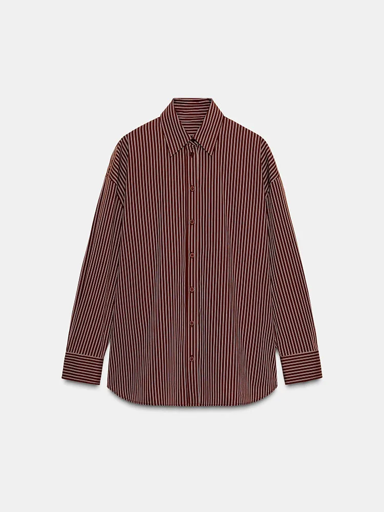 2025 Winter New Sweet Ele Casual Striped irt Women's Faionable Versatile Leisure Clothing Traditional Ethnic Stage Co...