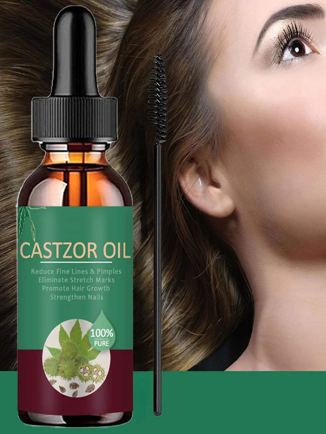 Eyelash Eyebrow Growth Oil Essential Oils Essence Organic Castor Oil Natural Herbal Eyelash Treatment Lashes