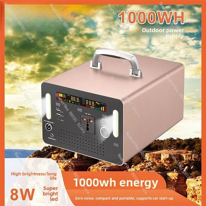 1000W Portable Power Station 220V 110V Outdoor Energy Storage Power Supply Mobile Battery Generator for Camping Road Trip RV