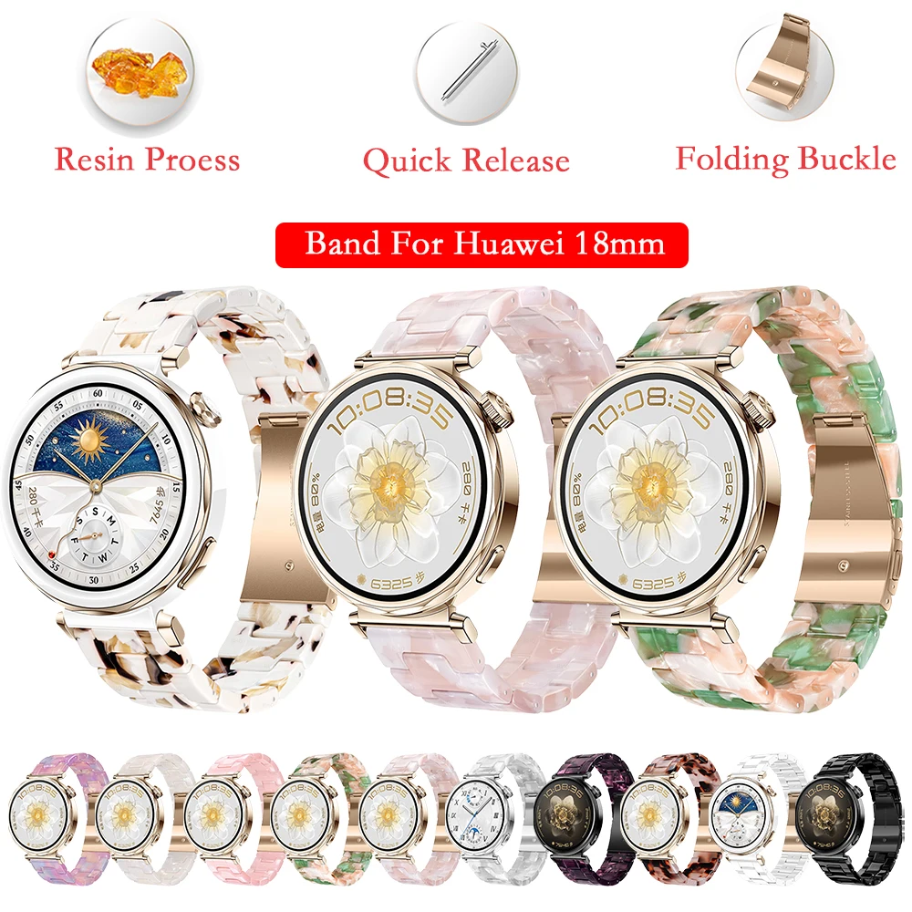 

Ремешок 18 мм, совместимый с Huawei Smartwatch GT5/4 41 мм GT5 Pro 42 мм, сменный браслет для мужчин и женщин для Huawei GT5 Pro/GT5 18 мм