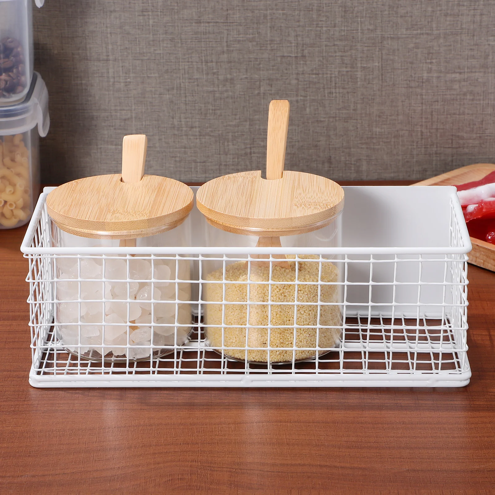 

Magnetic Storage Rack Black Large Fridge Side Organizer Spice Bottle Holder Metal Compatible Refrigerator