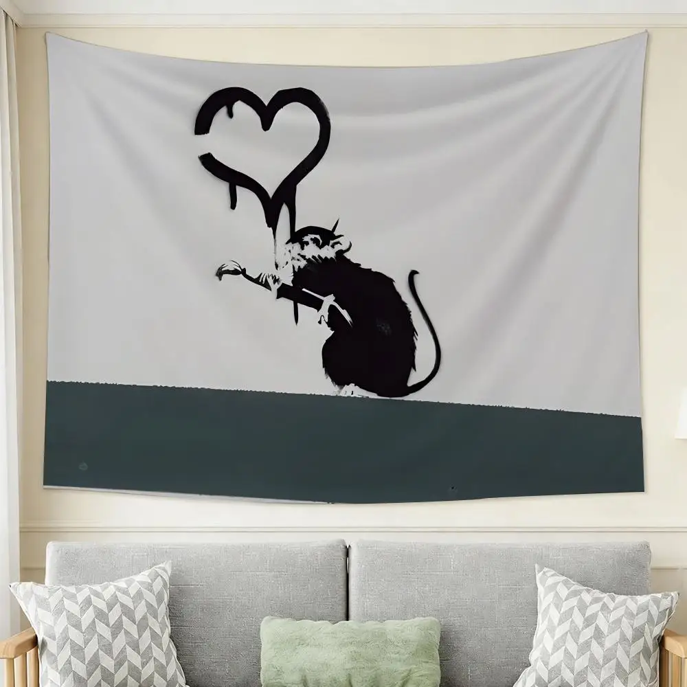 Banksy Art Tapestry Tapestry Wall Hanging For Bedroom Dorm Living Room Decor Aesthetic