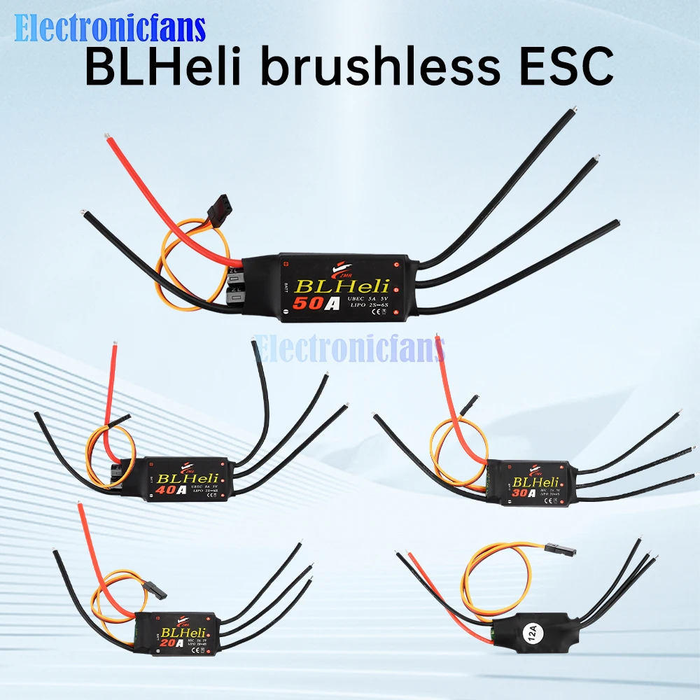 BLHeli Brushless ESC 12A20A30A40A50A with UBEC Multi Rotor Quadcopter ESC For Quadcopter Model DIY FPV RC Drone