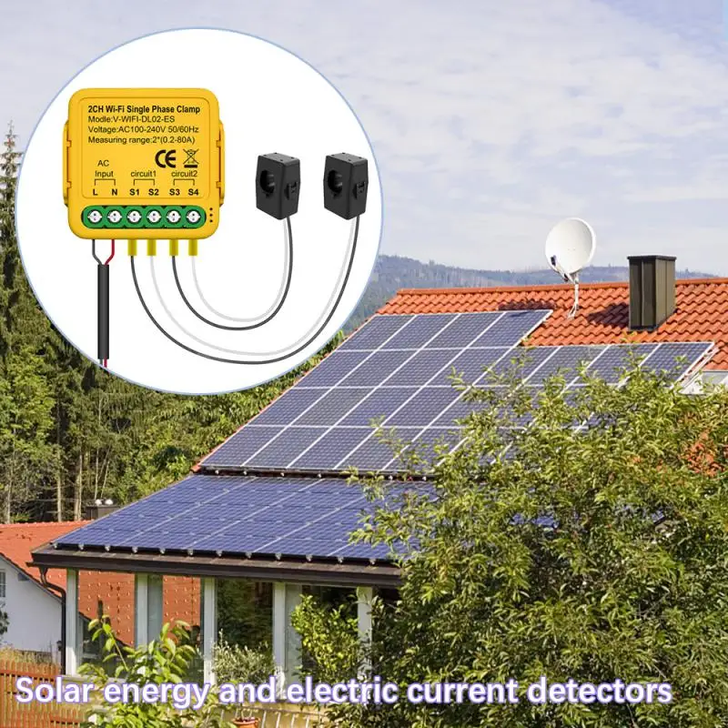 AUBESS Tuya WiFi Energy Meter 80A With Current Transformer Clamp KWh Power Monitor 110-230V Electricity Statistic Smart Life APP