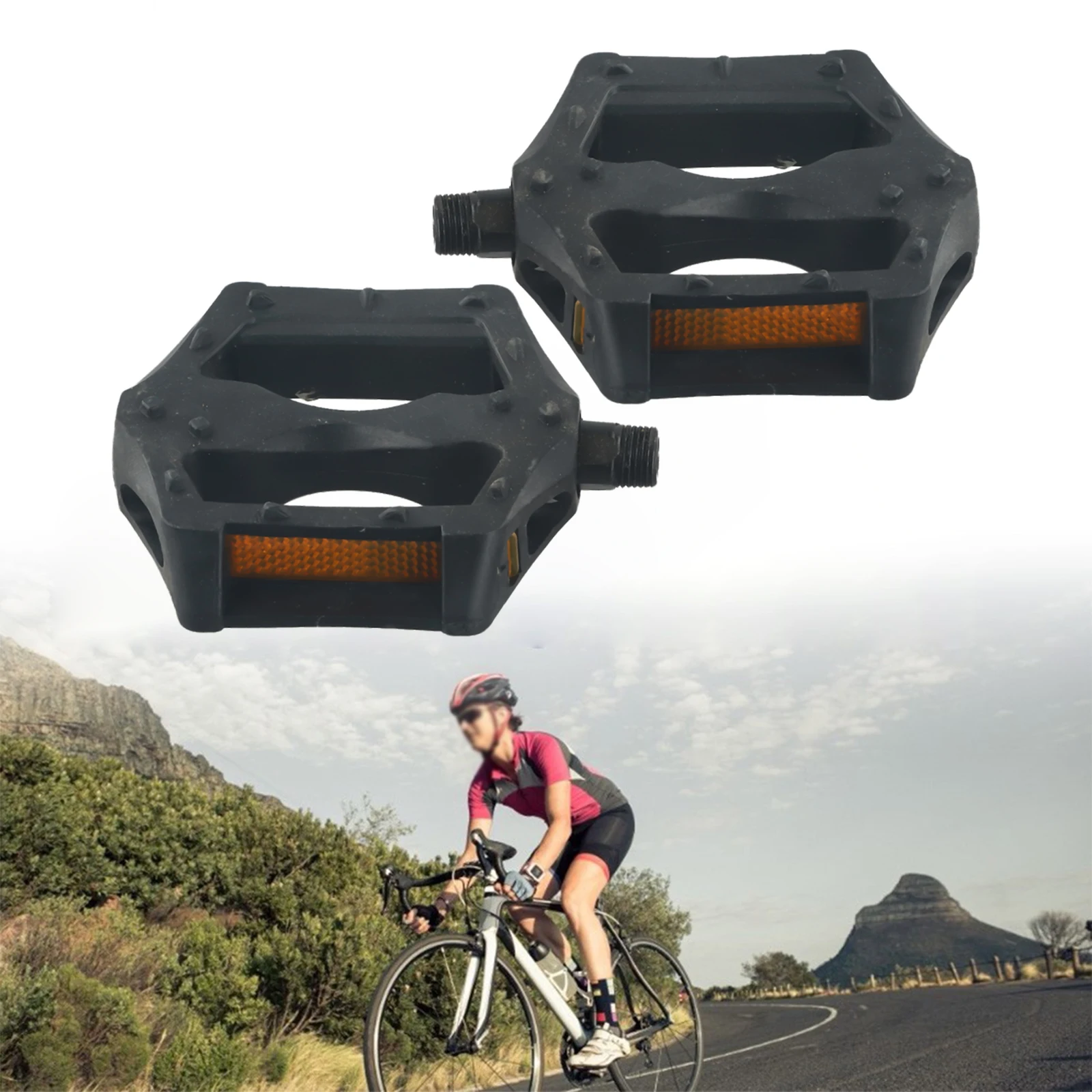 Resilient Pedals for Road and Mountain Bikes Easy 15mm Spanner InstFor Allation Increased Visibility (78 characters)