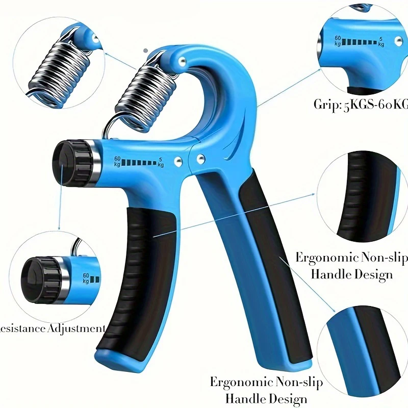 Hand Grip Strengthener Adjustable Resistance Men and Women Finger Massager Expander Workout Strength Muscle Wrist Gym Equipment image 3