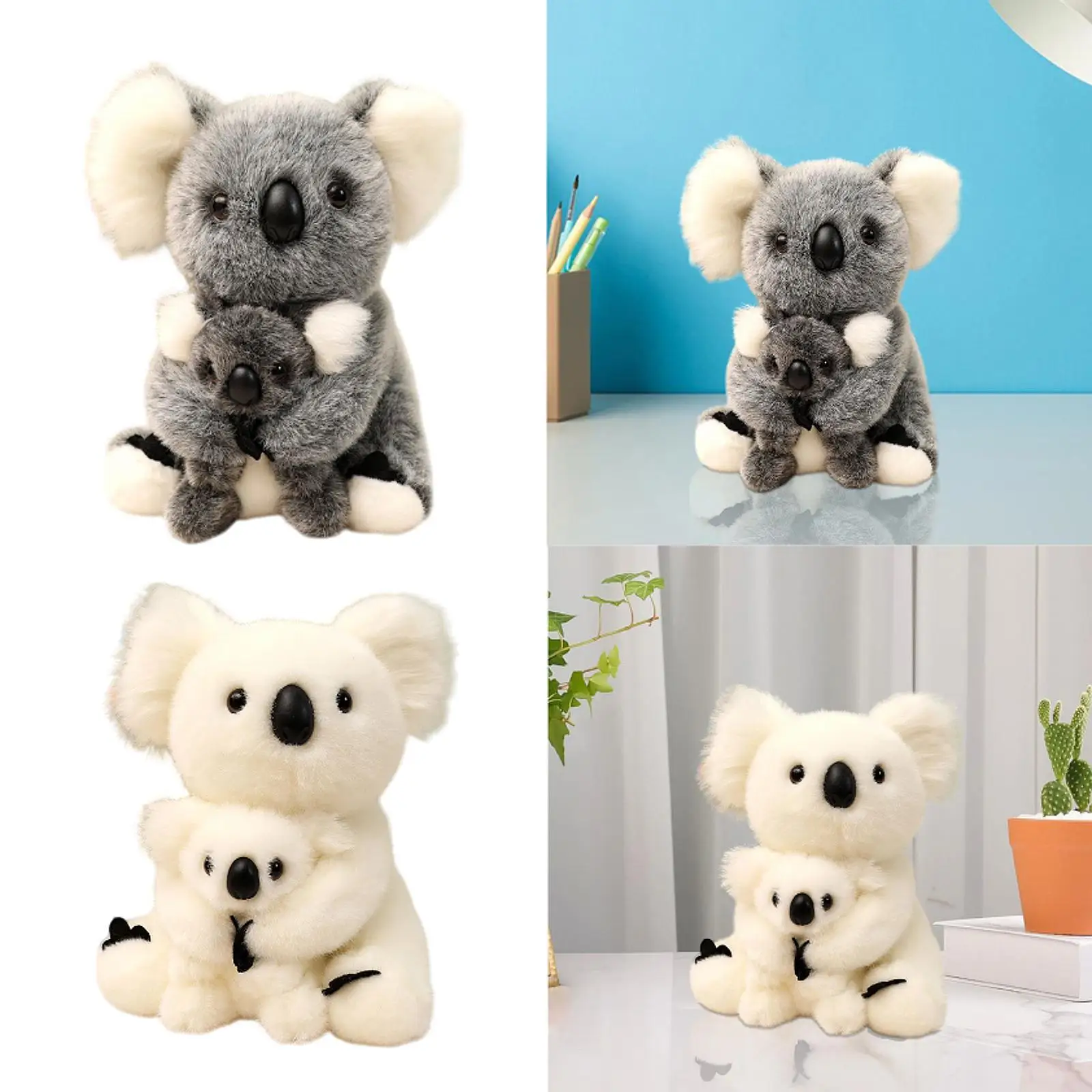 Koala Bear Stuffed Toy, Koala Plush Toy, 11.02inch Stuffed Animal Mum and Baby Koala Plush Toy for Adults, Birthday Gifts