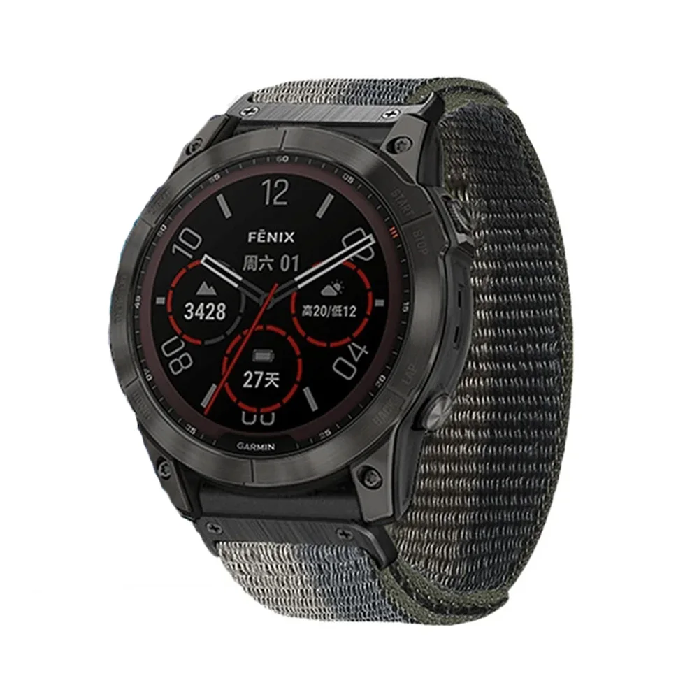 Ремешок нейлоновый для наручных часов Garmin Fenix 7X 6X Pro Easyfit, браслет для смарт-часов Fenix 5X Plus Tactical x 7 Pro Enduro, 26 мм