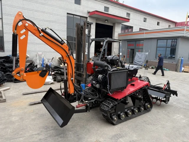 cultivator Small tractor, can be used as an excavator, with loading shovel, with a variety of agricultural tools