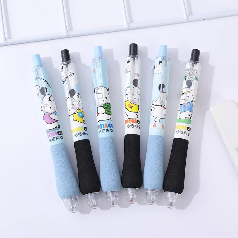 3 pcs/box Kawaii Pochacc Press Gel Pens For Writing Cute 0.5mm Black Ink Neutral Pen Cartoon Stationery Office School Supplies