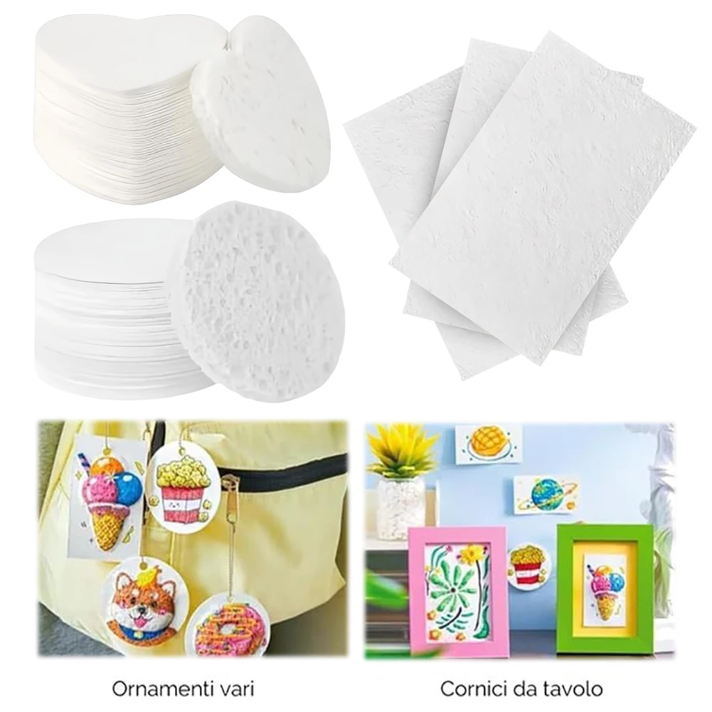 10Pcs DIY Art Supplies Foam Texture Painting Paper with 12 Marker Pen&10 Chian Magic Puffy Paint Kit Sponge Canvas Art Supplies