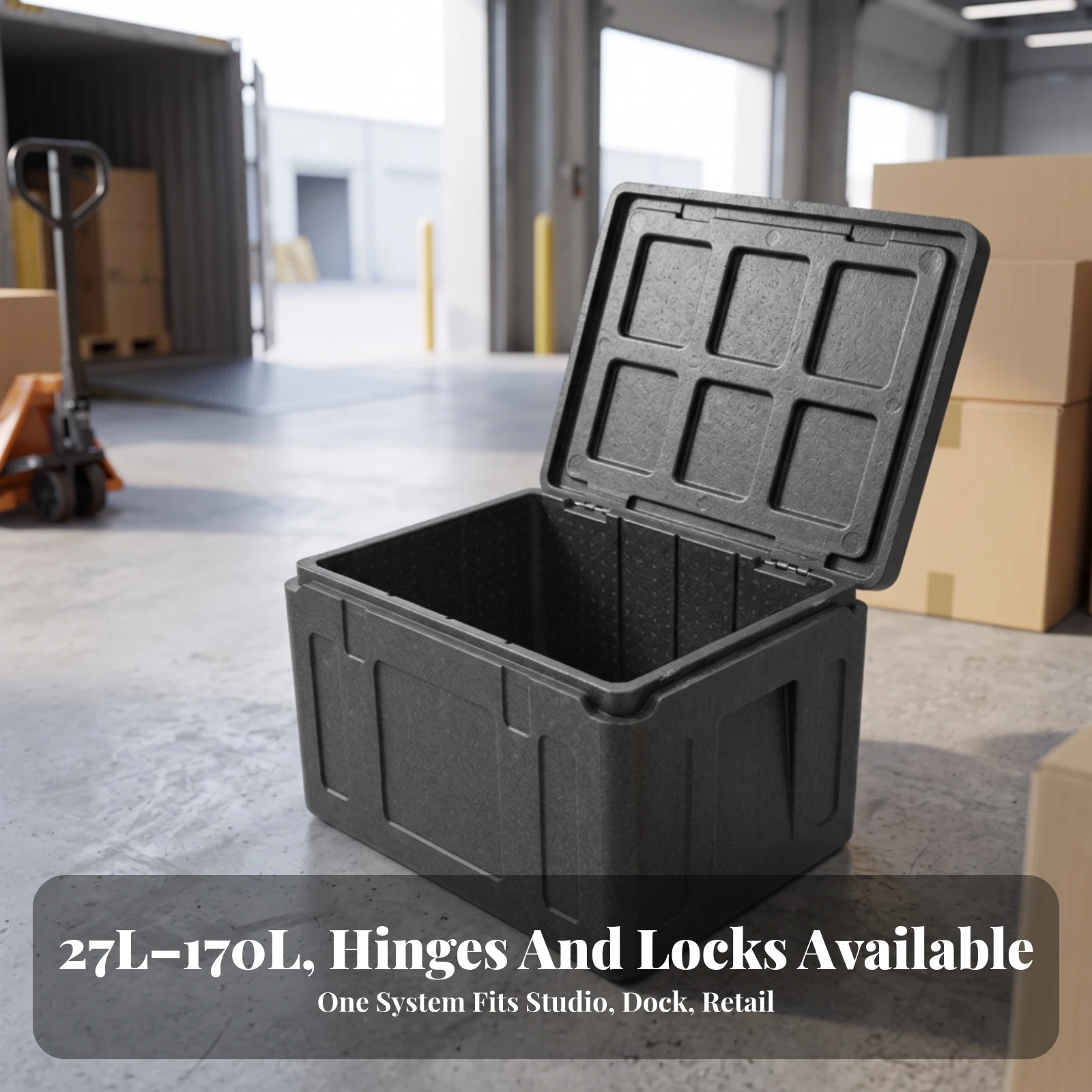 Thermal Food Transport Box Heavy-Duty Expanded Polypropylene Insulated Box Insulated Food Pan Carrier Non-Electrical Container