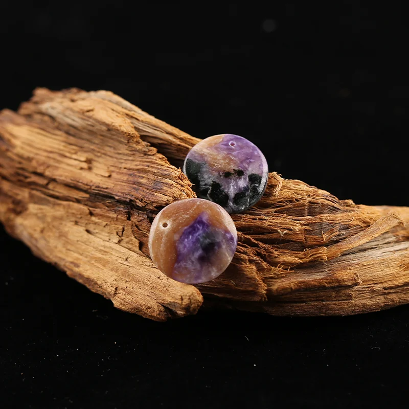 

B&F Charoite Earring Beads for Jewelry Making, Handmade Natural stones beads, Stones for jewelry Making Supplies