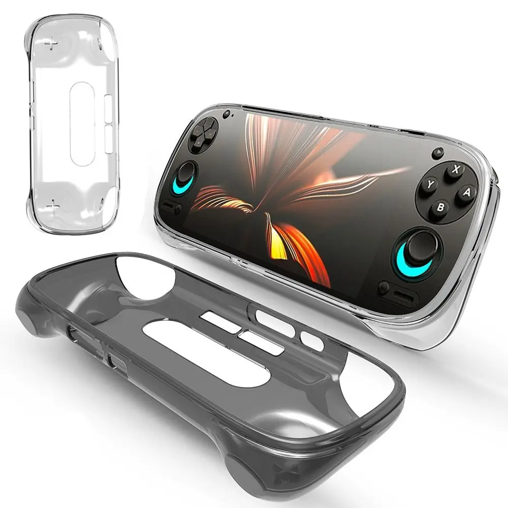 TPU Game Console Grip Case Shockproof Protector Protective Cover Transparent Ergonomic Design Soft Shell for Retroid Pocket 5