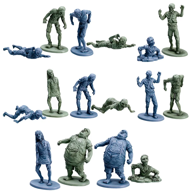 Epoch Gashapon Tarlin 1/35 مقياس Mini Mob Zombie & Green Army Men Micro Models - متوفر