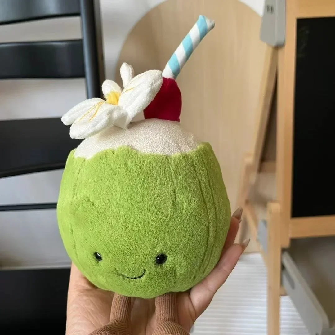 

JELLYCAT Lemonade Coconut Soft Plush Palm Tree Toy Red Coral Cartoon Doll Home Decor Xmas Gift for Girls