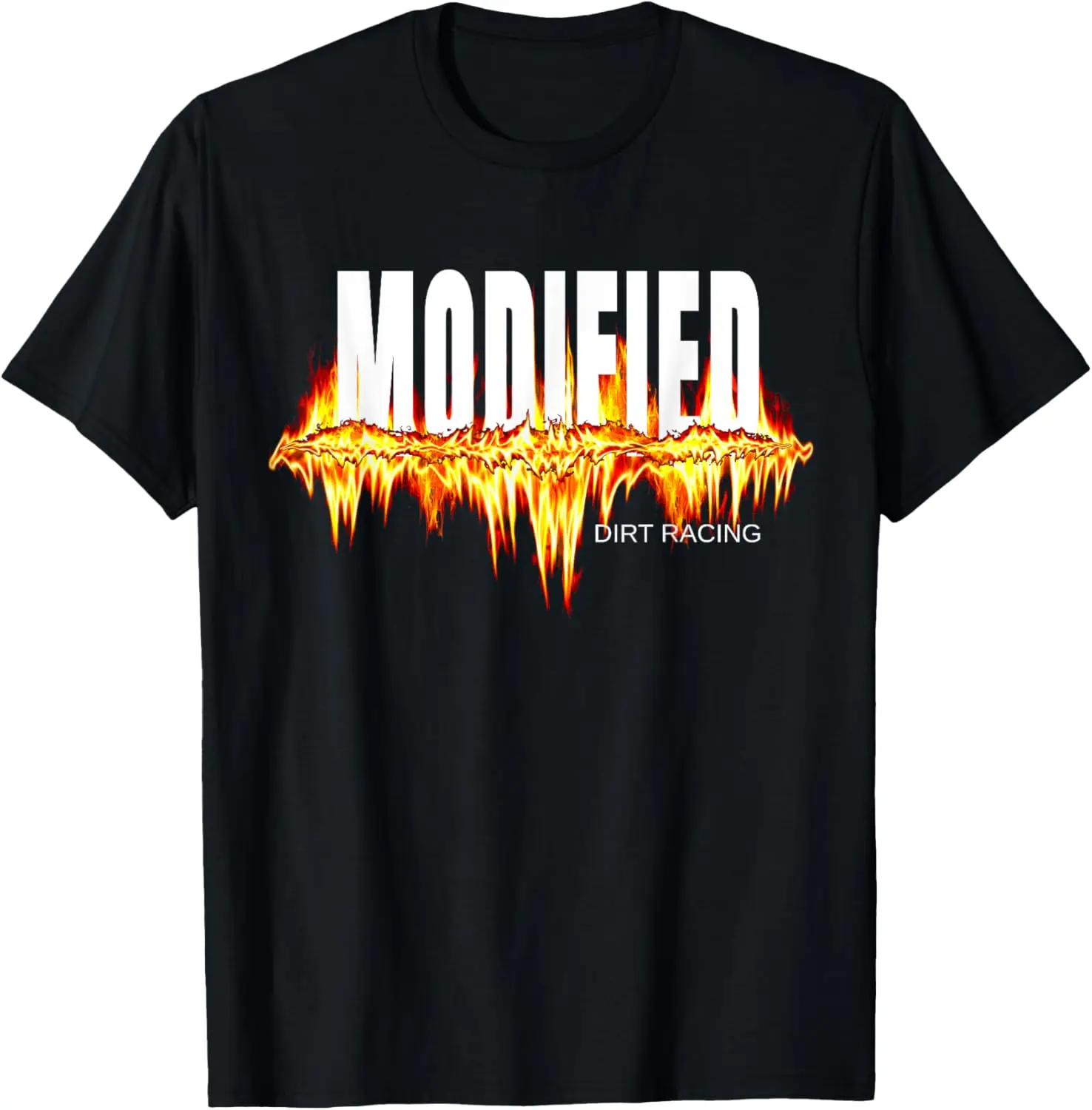 Modified Racing Race Flames Dirt Track Racing T-Shirt