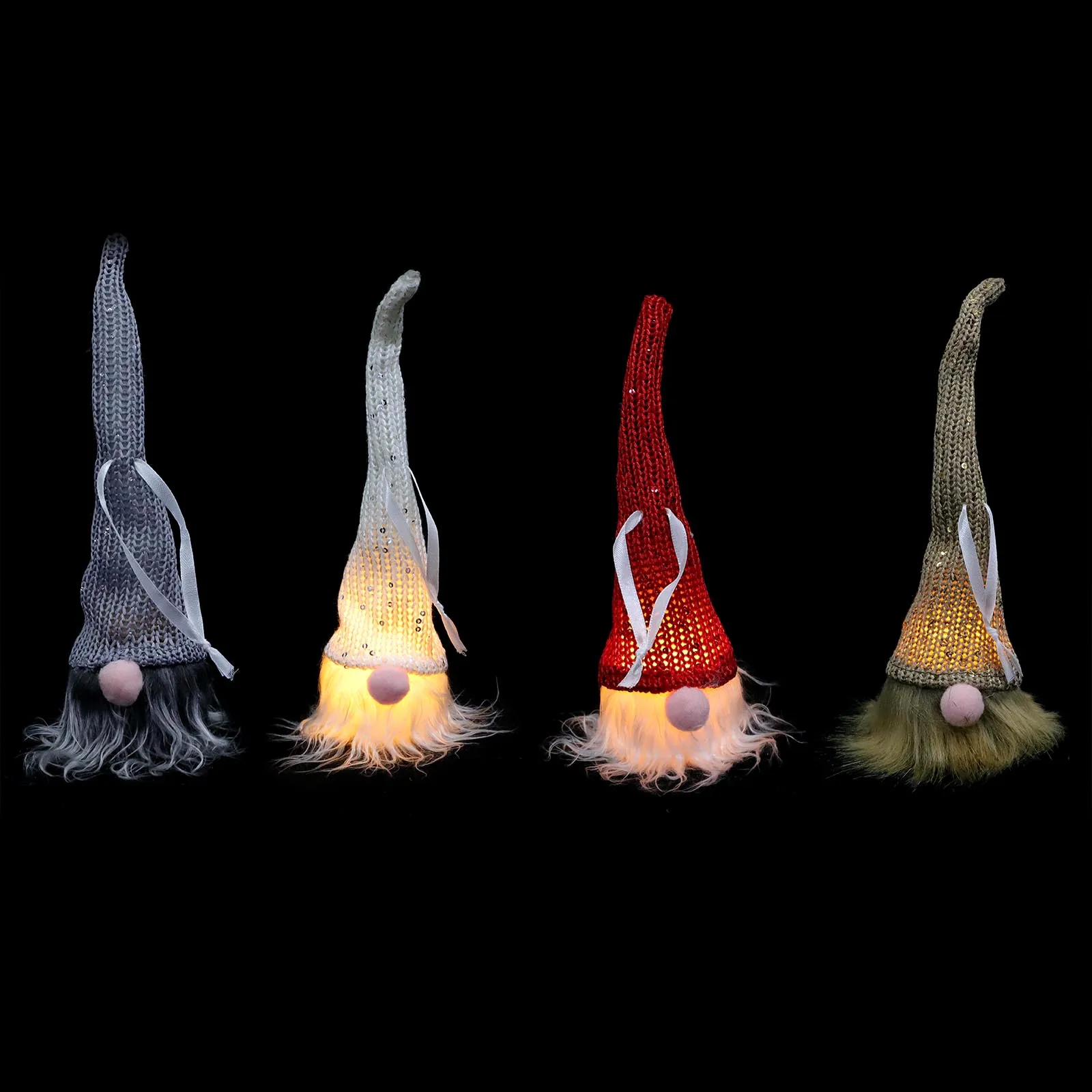 

4 Pcs Lighted Elf Pendant Gnomes Hanging Decorations Christmas Indoor Lovely Rudolph with Cover Elder
