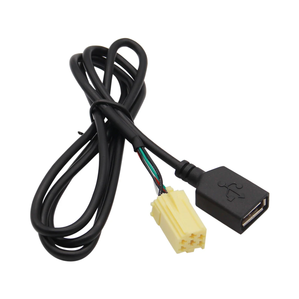 Conector MINI-ISO de 6 pines para coche, Cable adaptador USB para Alfa Romeo 159 2007 en adelante, Fiat Grande Punto 2007 en adelante