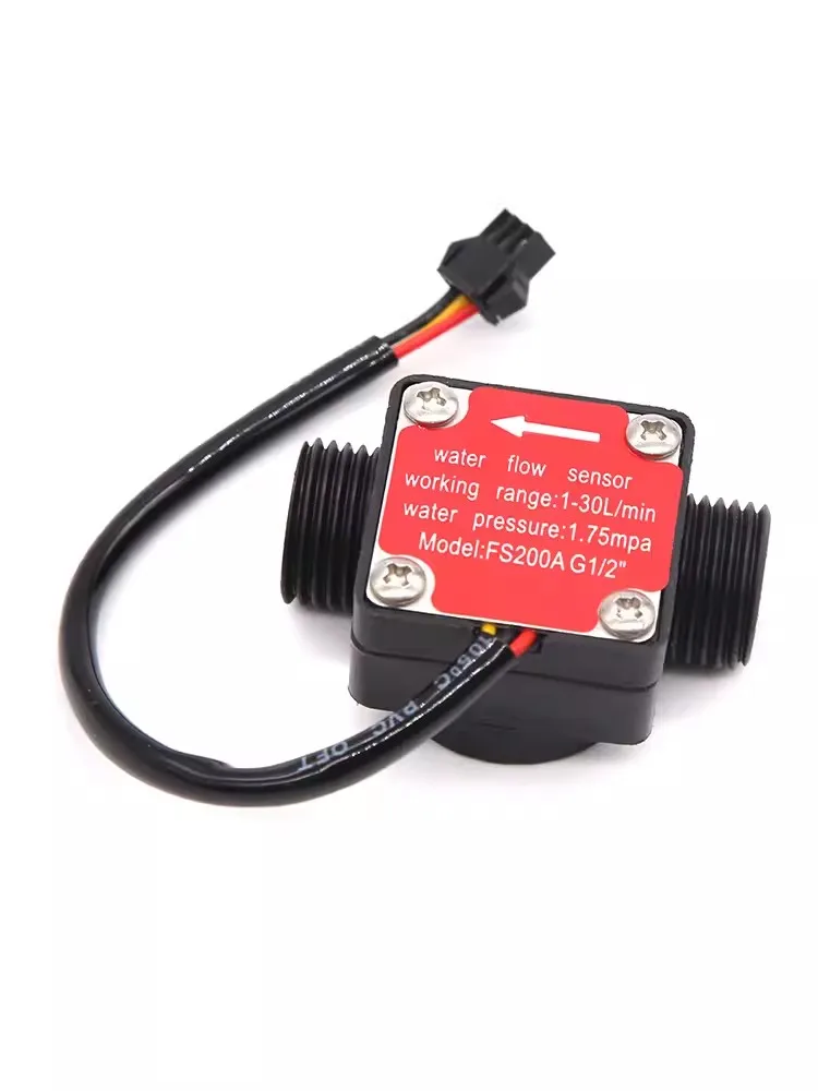 Water Fuel Flow Meter Sensor Counter Hall Flowmeter Pool Float Switch for Water Heater Credit Card Machine G1/2 1-30L/min