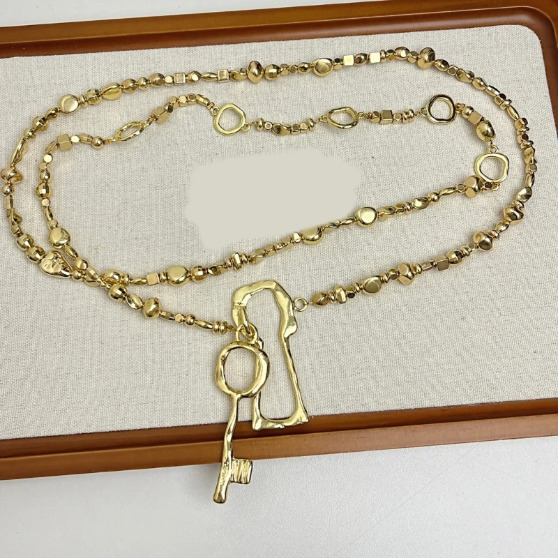  Fashionable Retro Waist Chain Waistband With Beaded Design And Lock Hole Perfect For Enhancing Any Outfit