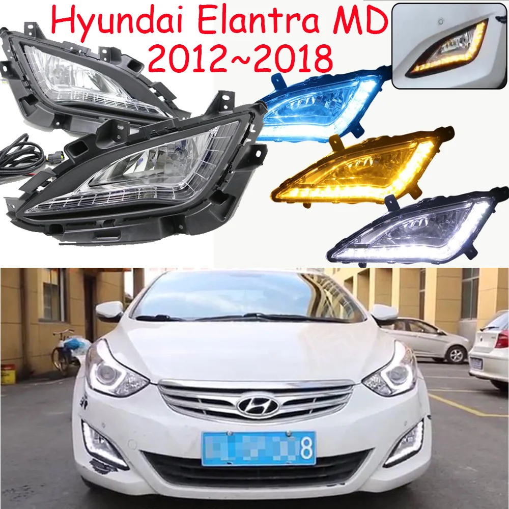 

2012 ~ 2018 лет автомобильные фары для Hyundai Elantra дневные фары автомобильные аксессуары светодиодные DRL фары для Elantra противотуманные фары