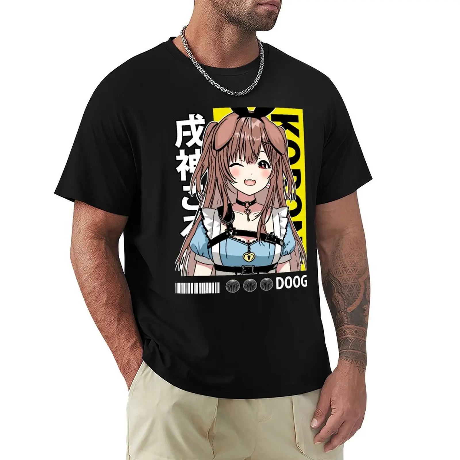 Inugami Korone Wink T-Shirt Running Performance Short Sleeve Tee