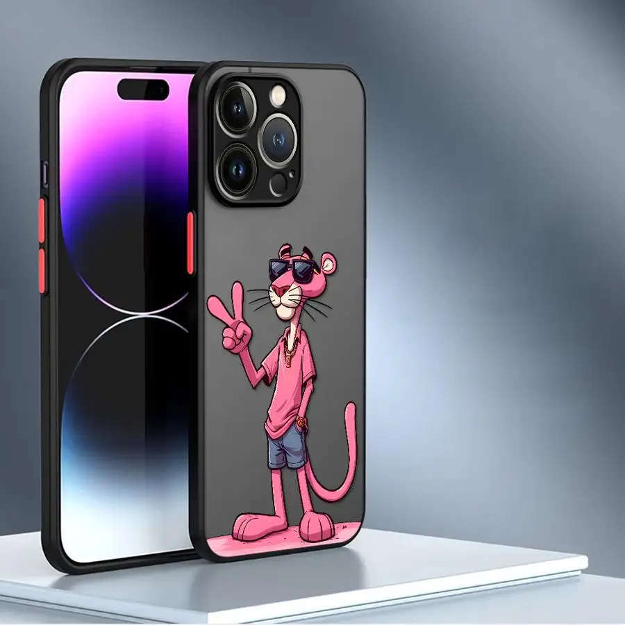 أنيمي الوردي ليوبارد عودة غطاء الهاتف القضية آيفون 16 برو ماكس 16e 15 زائد 12 11 14 17 الهواء 7 8 13 Mini XS