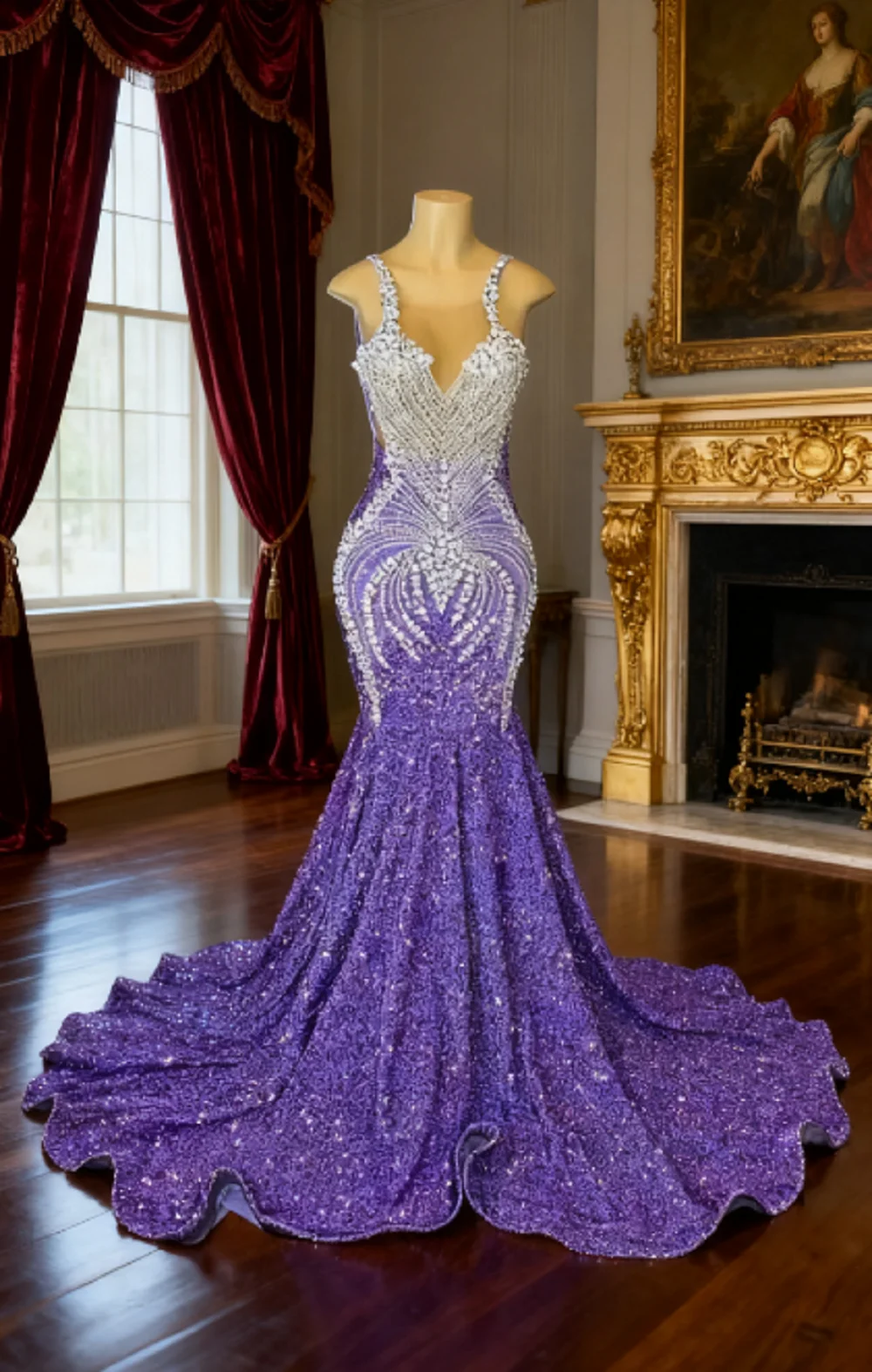 السماء الزرقاء السباغيتي الأشرطة النساء طويل أسود الفتيات فساتين لحضور الحفلات الموسيقية الماس حورية البحر الترتر فساتين حفلات السهرة حفل مخصص #1