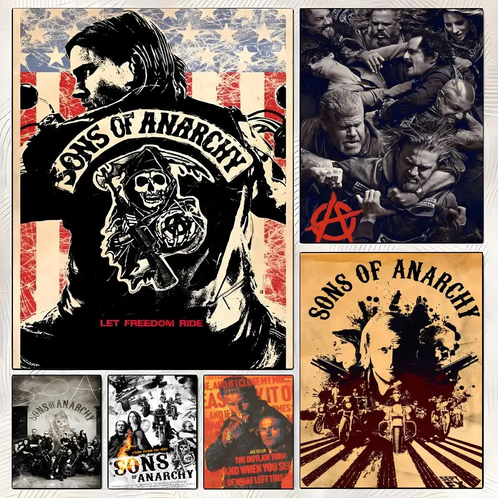 Action TV series Sons of Anarchy Poster Sleek Living Space Accents Current Style Home Wall Decor
