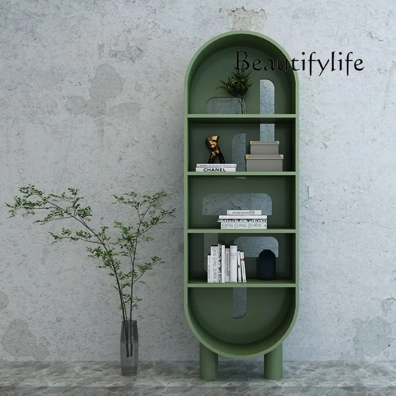

Bookcase display cabinet Nordic simple small apartment storage cabinet bookshelf storage custom designer