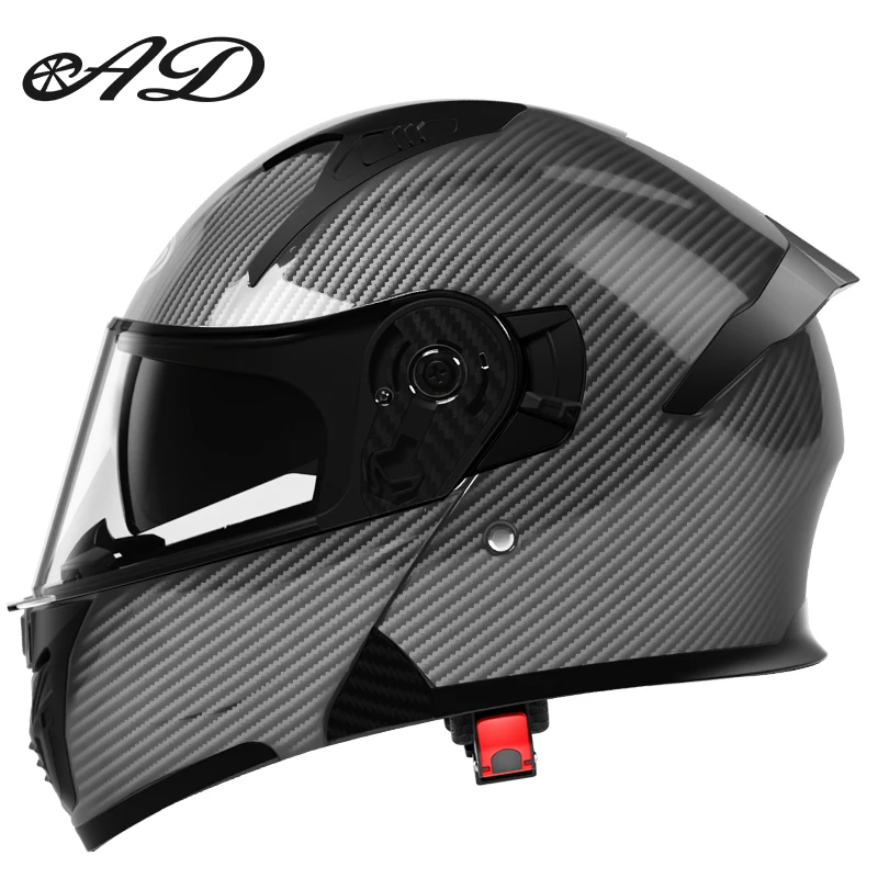 AD autumn and winter warm motorcycle riding flip face helmet motorcycle flip face helmet motorcycle safety helmet