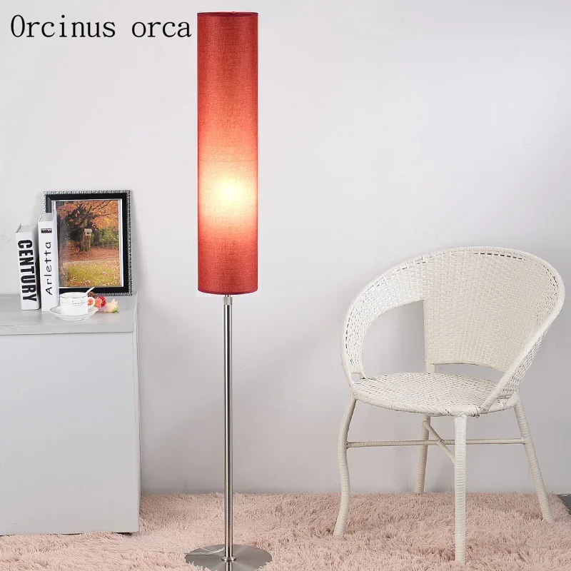 New store promotion home family hotel decoration white black flax fibre fabric shade mordern floor lamp light free shipping