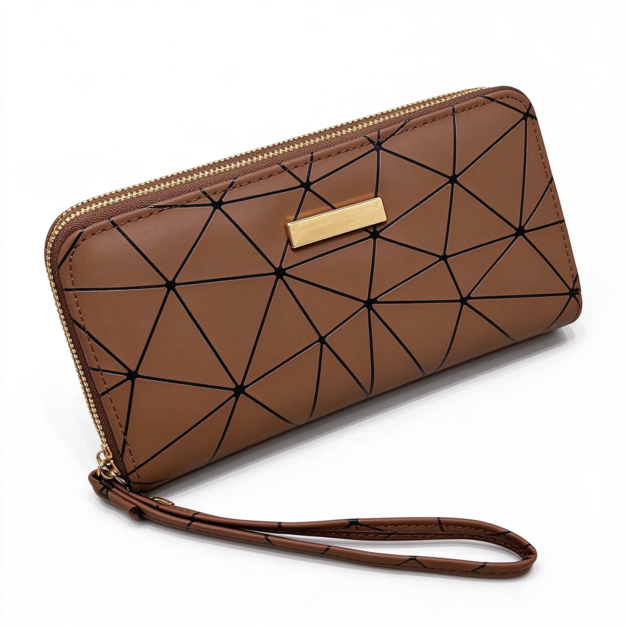 White Black Pink Brown Khaki Diamond Quilted Vintage Long Wallet Clutch Purse Style Double Zipper Capacity Clutches Bag