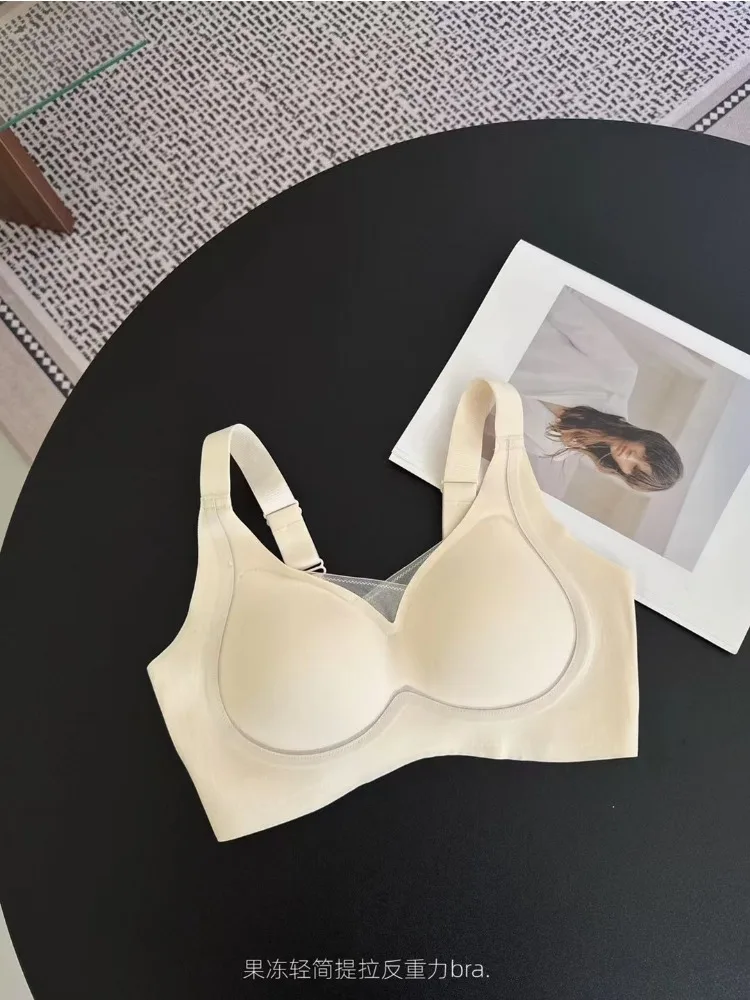 

Антигравитационный бюстгальтер пуш-ап для женщин с большим бюстом, беспроводной бесшовный минимайзер с полным покрытием, поддержка антипровисания, комфорт телесного цвета M-6XL