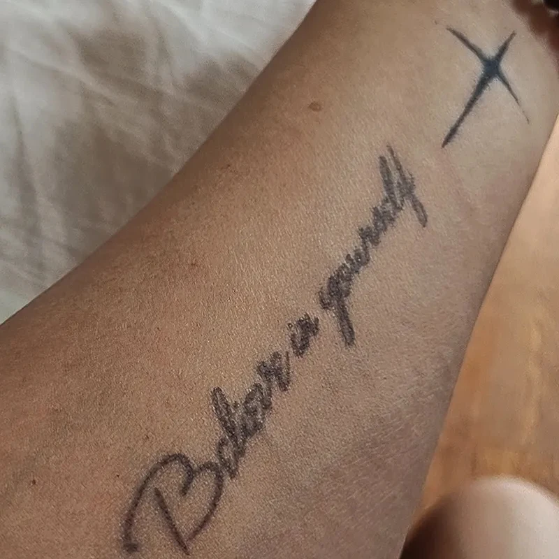 5pcs Creative Cross Herbal Tattoo Sticker Waterproof Simulation EDC Portable Sticker Tool