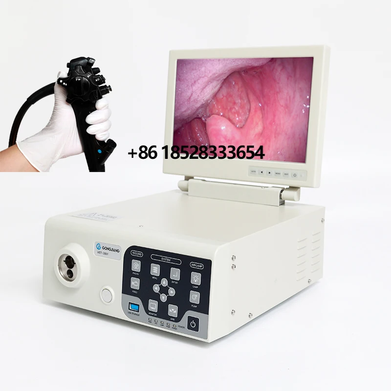 Best selling all-in-one HD display portable veterinary endoscope colonoscopy set