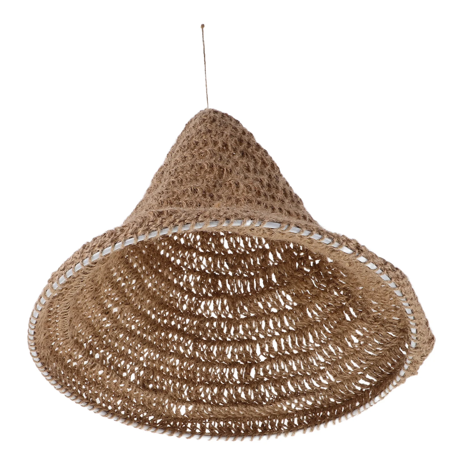 

Bohemian Handwoven Cotton Hemp Rope Pendant Light Cover Rustic Lampshade for Bedroom Living Room Hand-Woven Lampshade