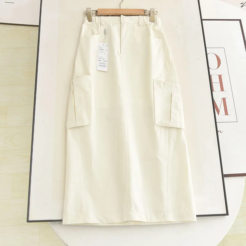 

High Waist A-Line Midi Skirt for Women Autumn 2025 New Sle Casual Workwear Versatile Slimming Mid-Length f Skirt