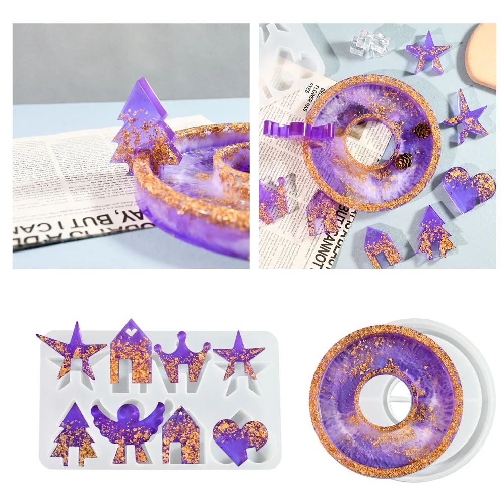 

Diy Drip Mold Angel House Ornament Silicone Mould Mirror Resin Accessoire Resine Epoxy Molds