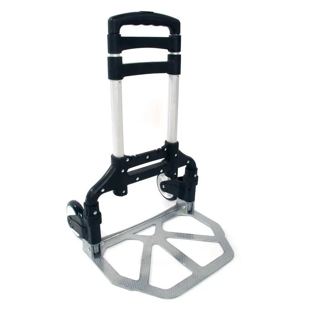 Portable Luggage Cart Aluminum Folding Hand Truck Dolly Warehouse Trolley 165lbs