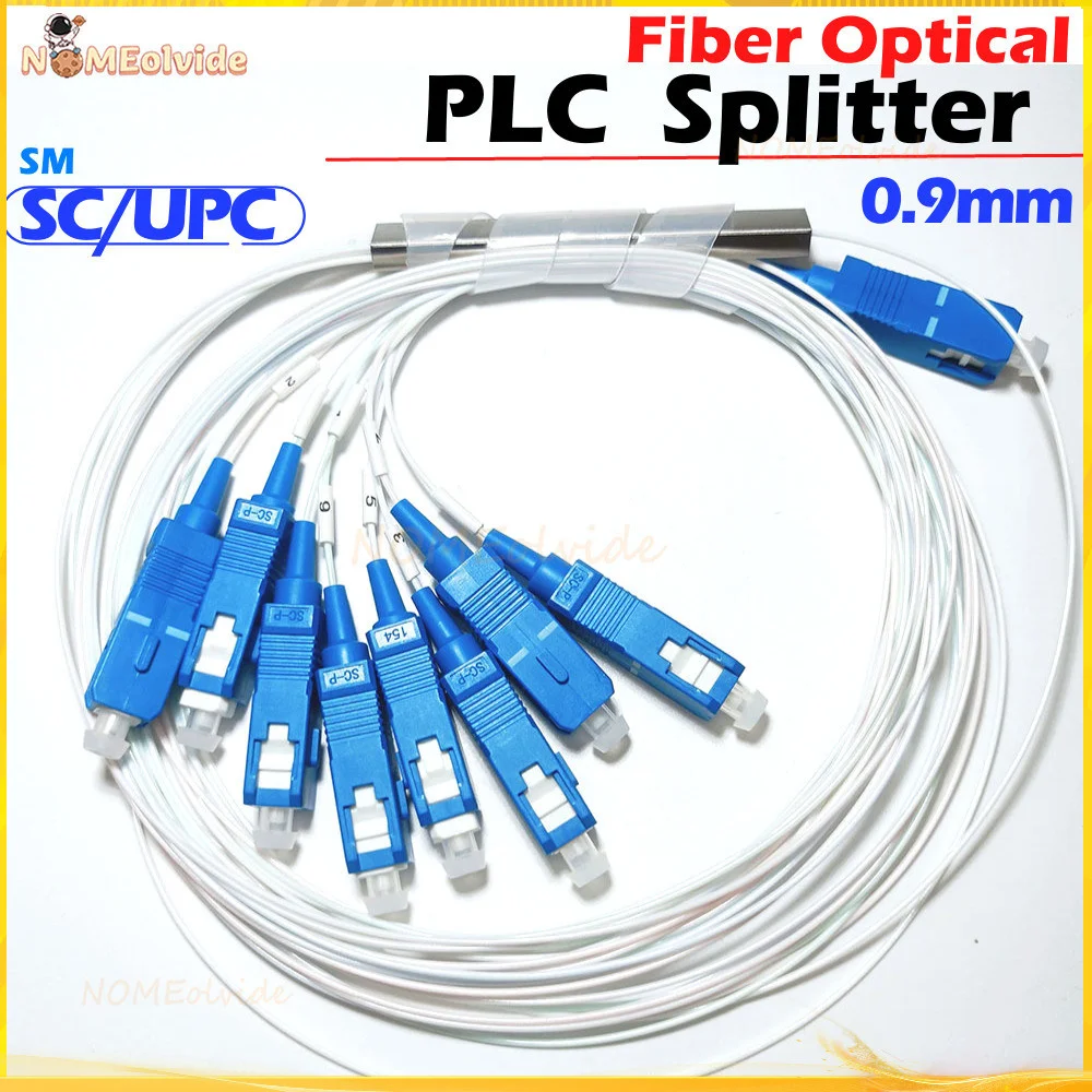 

Original PLC SC UPC Splitter 1X2 1X4 1X8 1X16 1X32 PLC SC/UPC SM 0.9mm G657A1 PVC 1m FTTH Fiber Optic Splitter High Quality